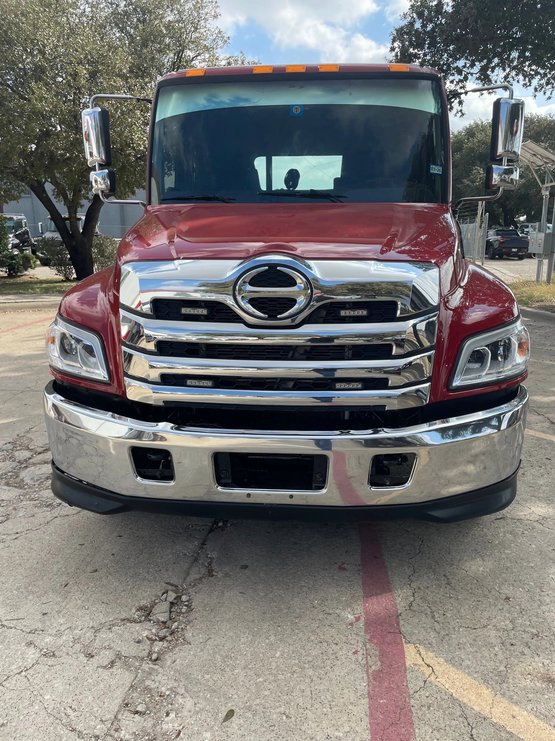 2023 Red extended cab HINO w/ Century 12 series LCG Sales Units