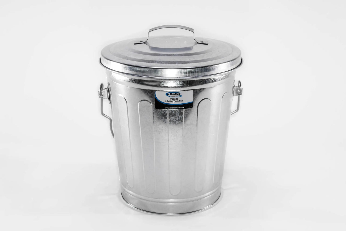 4 Gallon Galvanized Trash Can With Lid