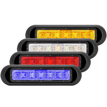 Surface Mount Warning Quad Color 24 LED Red/Blue/Amber/White Clear Lens