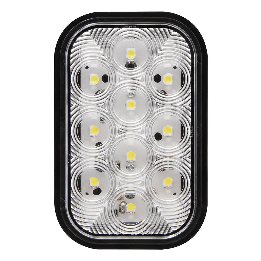 Rectangular White Back Up - 10 LED